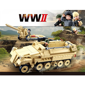 WWII SD.KFZ. 251 Half-Track K18 105mm Cannon Building Brick Kit