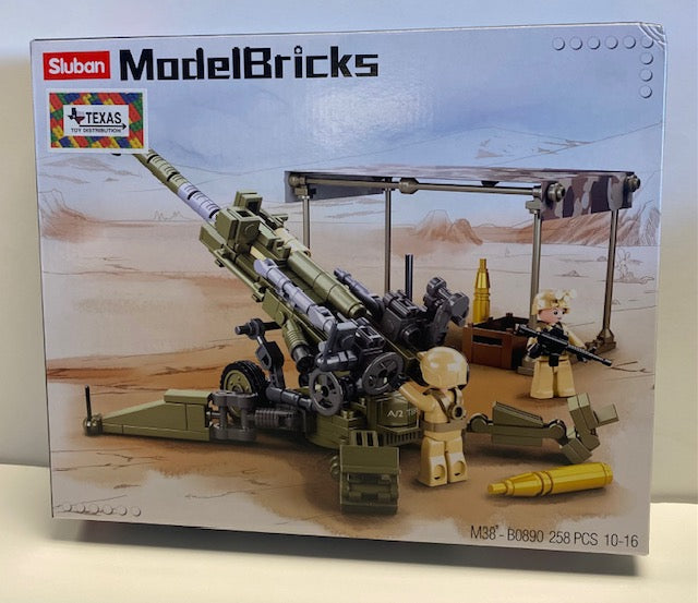 Sluban Model Bricks Set M777 Howitzer 258 Pezzi, Mattoncini Compatibili, Multicolore