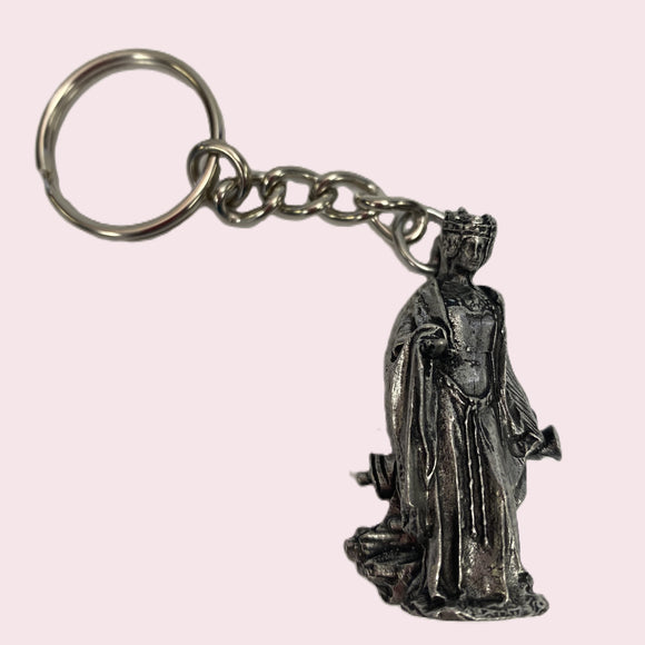 St Barbara Pewter Key chain