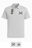 Adidas Cross Cannon Polo Shirt – Gray with Black Cross Cannons | Moisture-Wicking Athletic Wear