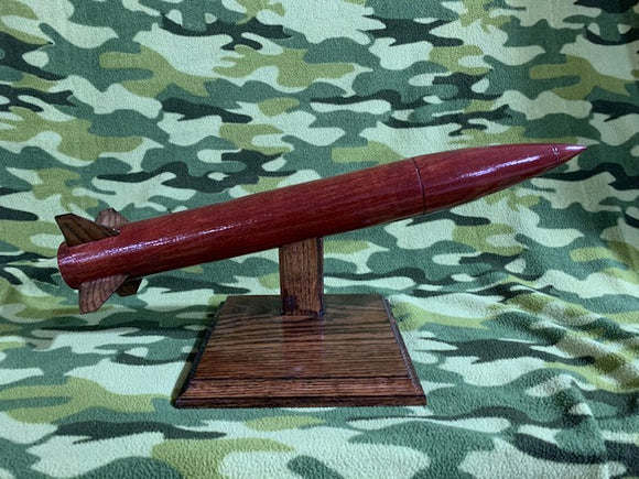 PrSM Precision Strike Missile 1:4 Scale Wooden Round with Base and Custom Plaque