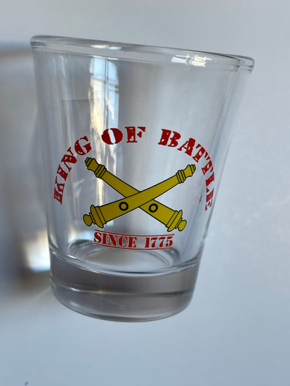 King of Battle Shot Glass Red and Yellow