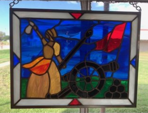 Molly Pitcher Stained Glass - 9''x12''