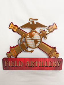 Metal EGA CC Hanging Sign with Deluxe 3-D Name Plate & 3D Cannons (Customizable)