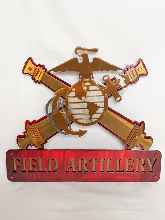 Metal EGA CC Hanging Sign with Deluxe 3-D Name Plate & 3D Cannons (Customizable)
