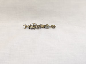Half Section Pin - Antique Gold