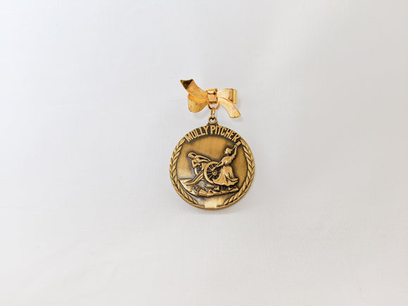 Small Gold Molly Pitcher Bow Pin