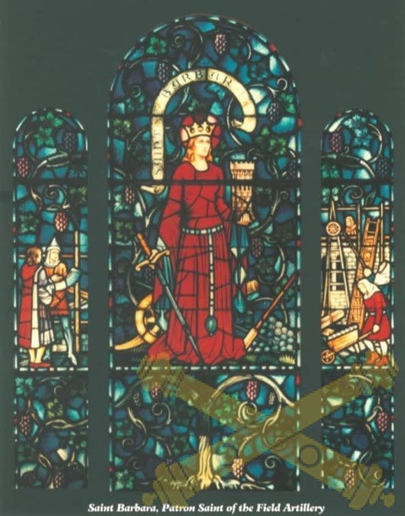 Saint Barbara Stained Glass Print 11x14