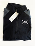 Black 1/4-Zip Adidas Pullover with Cross Cannon Embroidery