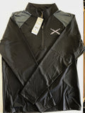 Black 1/4-Zip Adidas Pullover with Cross Cannon Embroidery